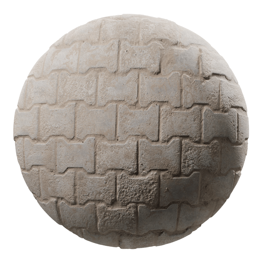 Dumbbell Running Paver Texture, Gray