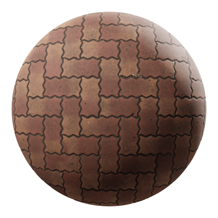 Zigzag Herringbone Concrete Paver Texture, Two-tone