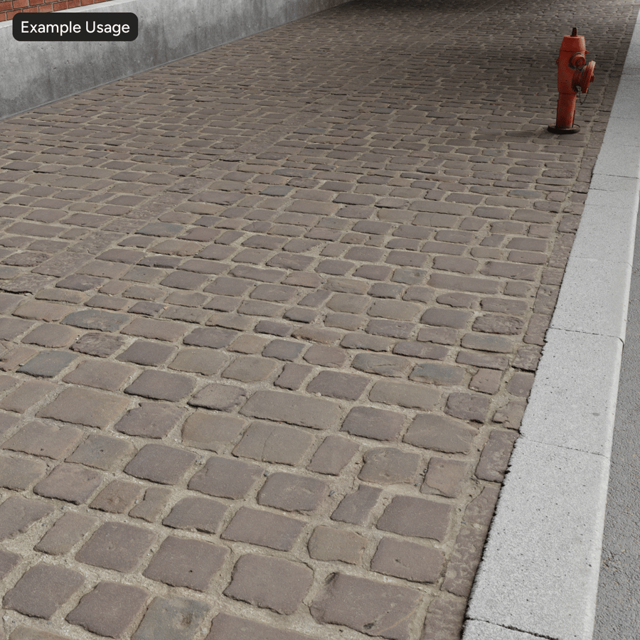 汚れた石畳の質感