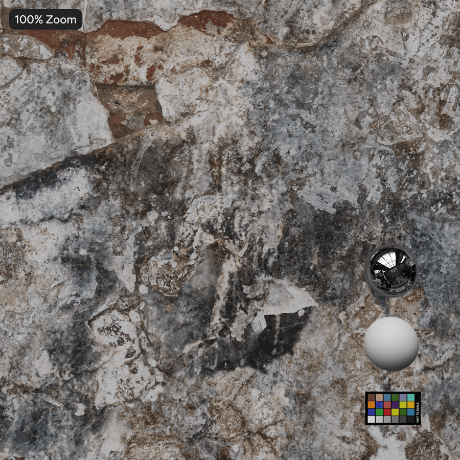 Deeply Damaged Concrete Wall Texture