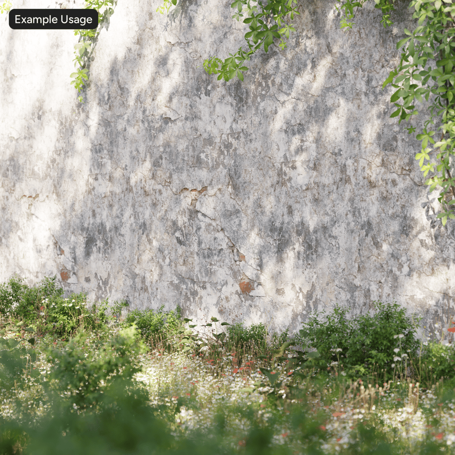 Deeply Damaged Concrete Wall Texture