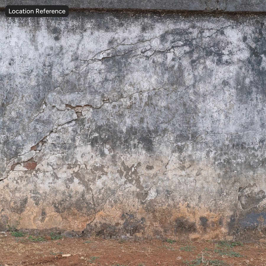 Deeply Damaged Concrete Wall Texture