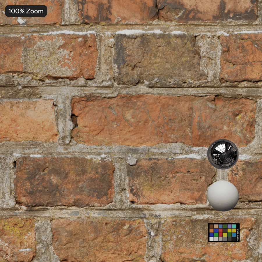 Old Mossy English Bond Brick Wall Texture
