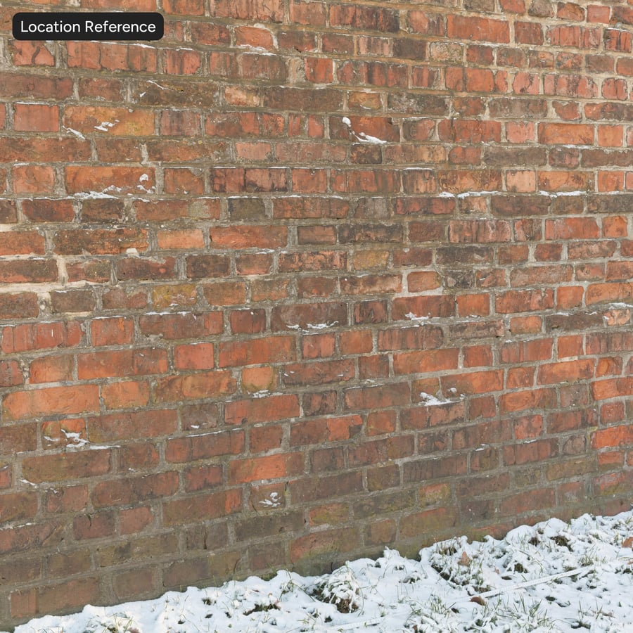 Old Mossy English Bond Brick Wall Texture