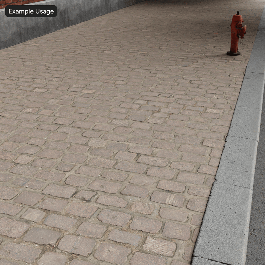 Dirty Ορθογώνια Cobblestone Paver υφή