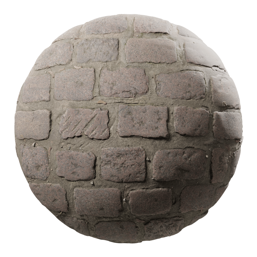 Worn Cobblestone Paver Texture