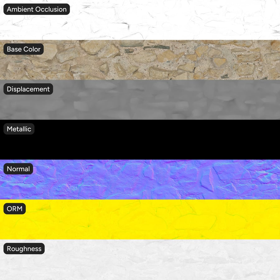 Sliten Rubble Stone väggtextur, Beige