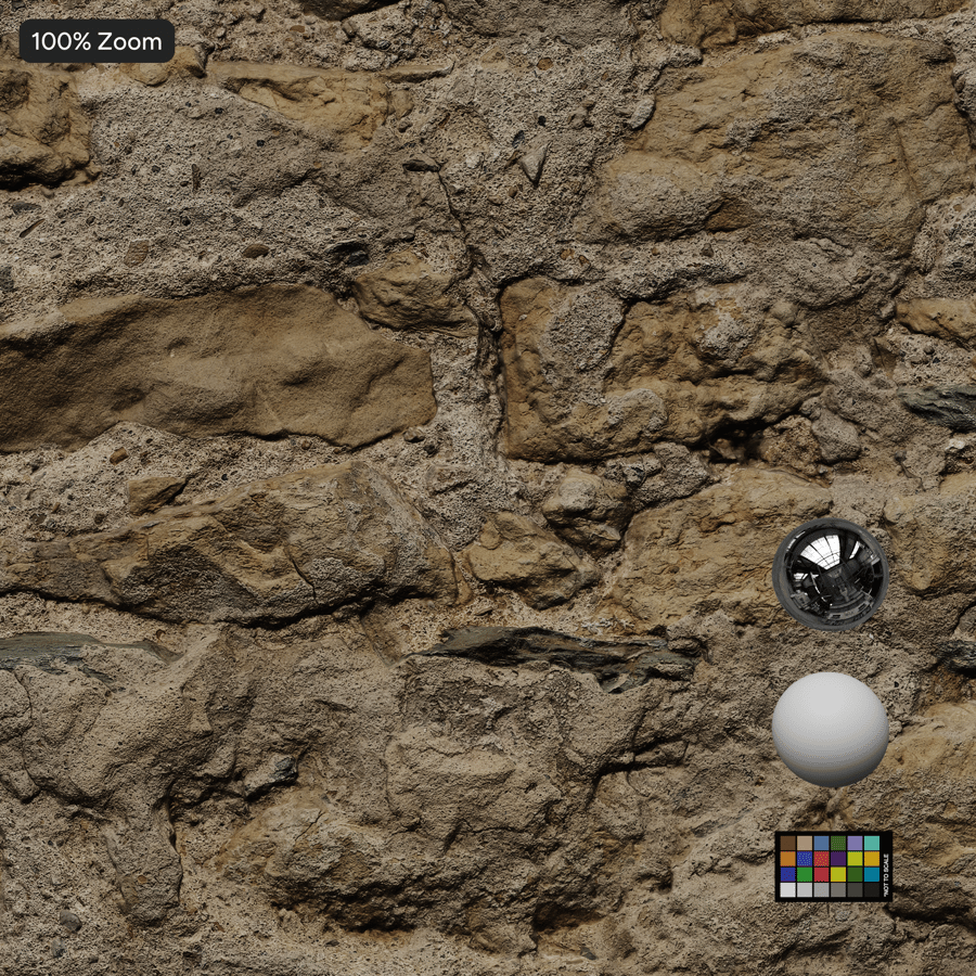 Gammal Roughness Rubble Stone Wall Texture