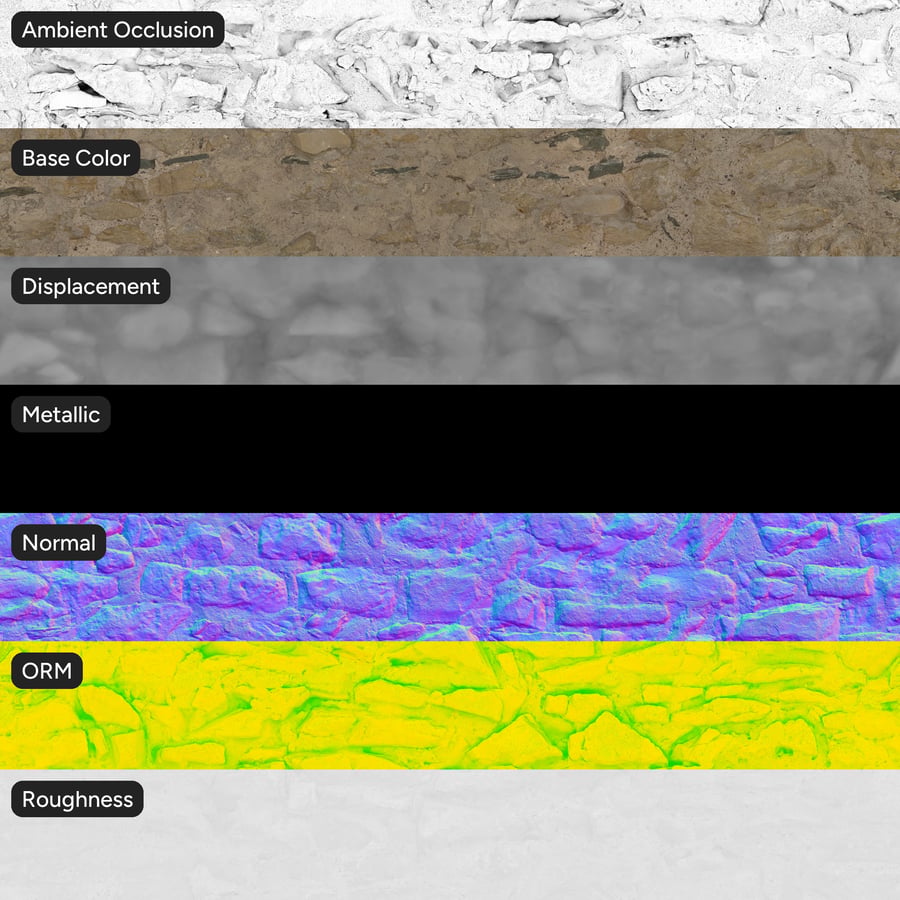 Gammal Roughness Rubble Stone Wall Texture