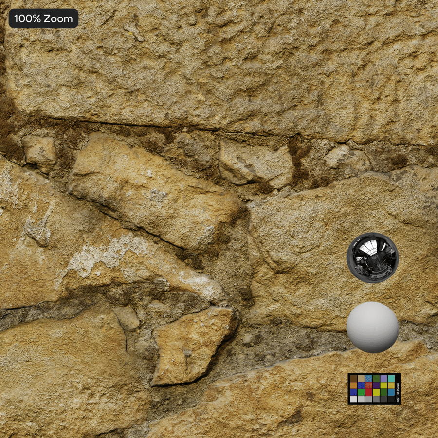 Mossy Rubble Sand Stone Väggtextur