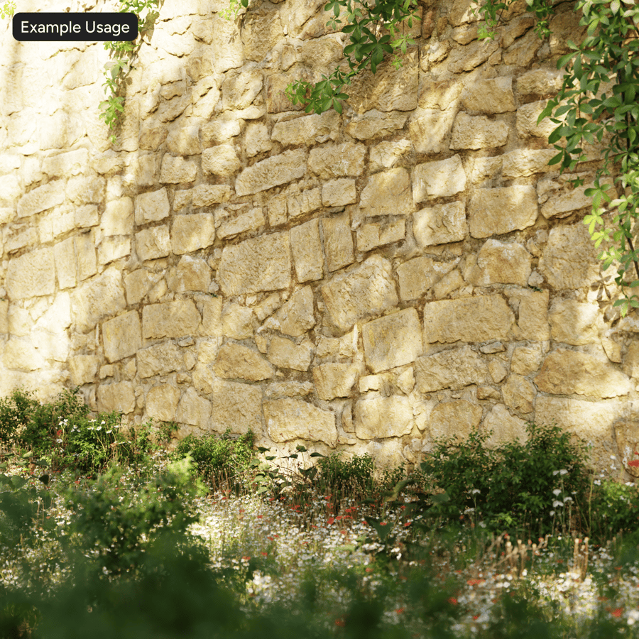 Mossy Rubble Sand Stone Väggtextur
