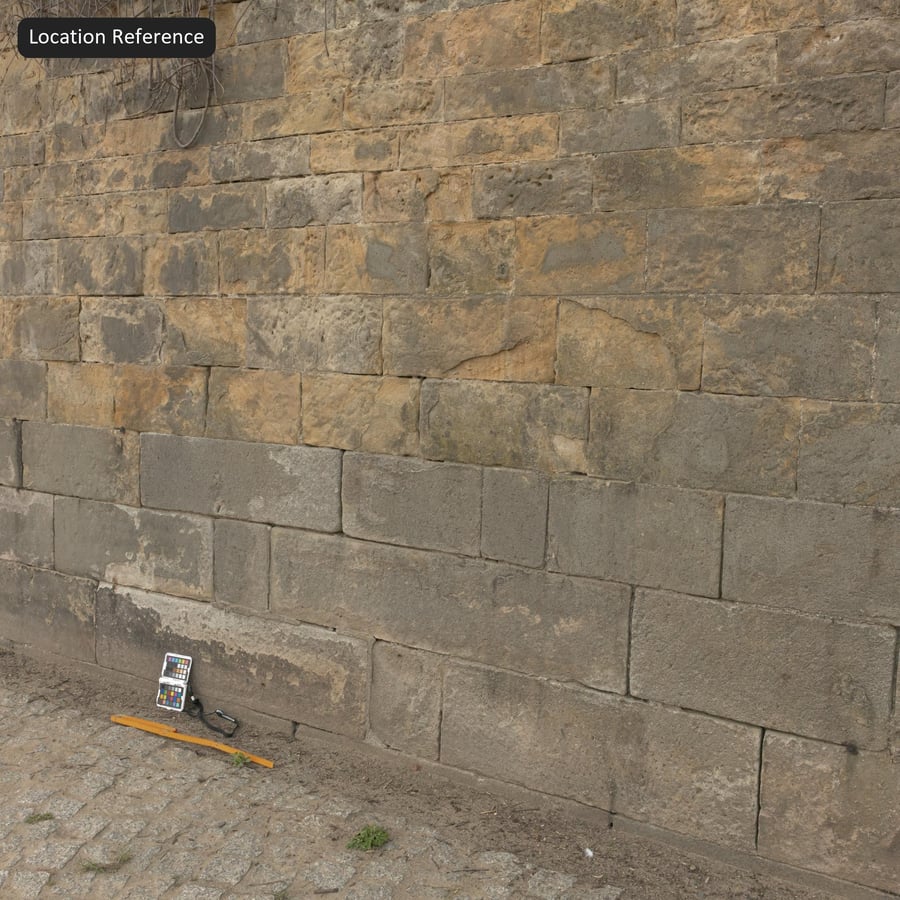 Spalled Stone Block Wall Texture