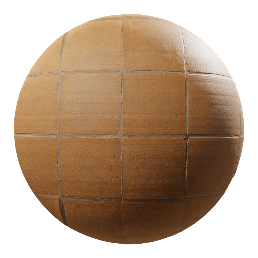 Worn Terracotta Matte Tile Texture, Orange