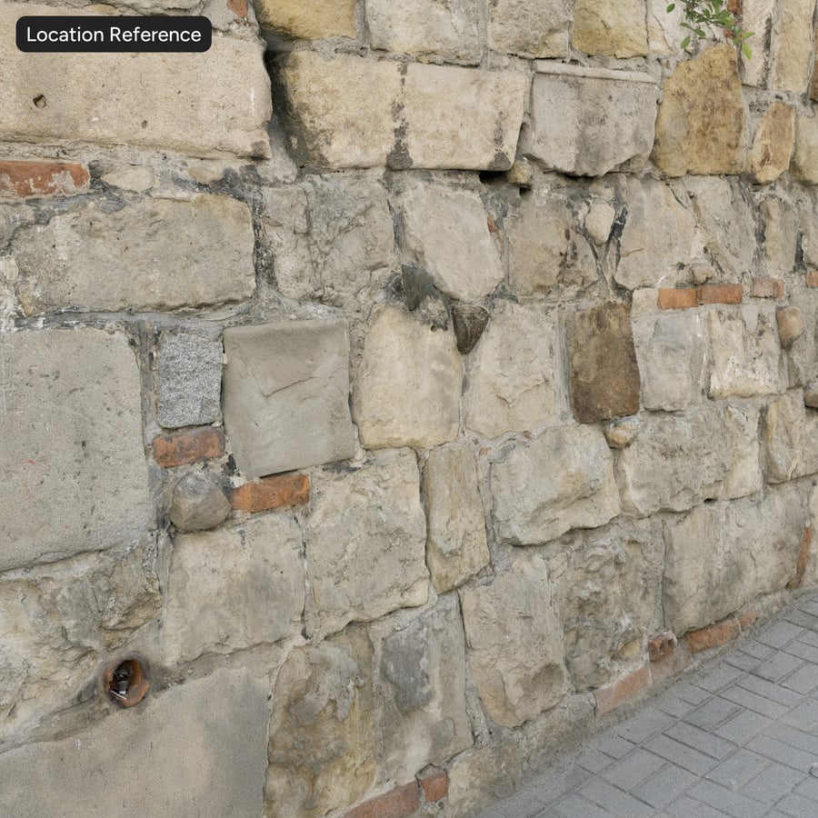 Gammal murad stenmur Textur, Beige