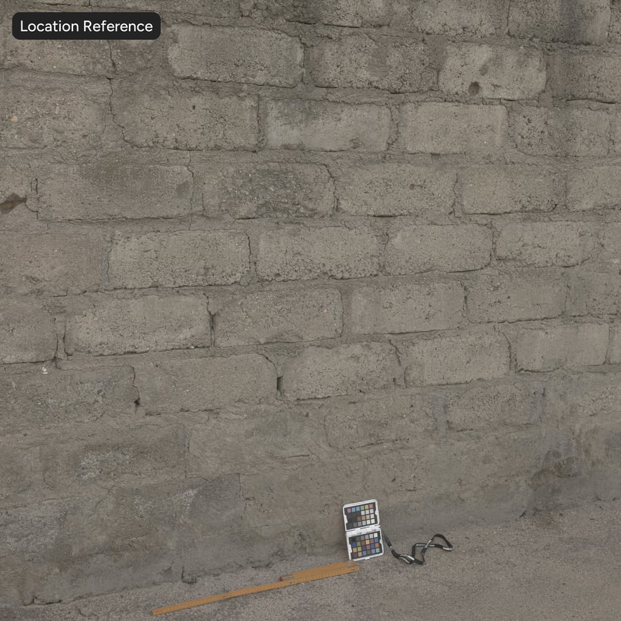 Eski Aşınmış Beton Blok Duvar Dokusu