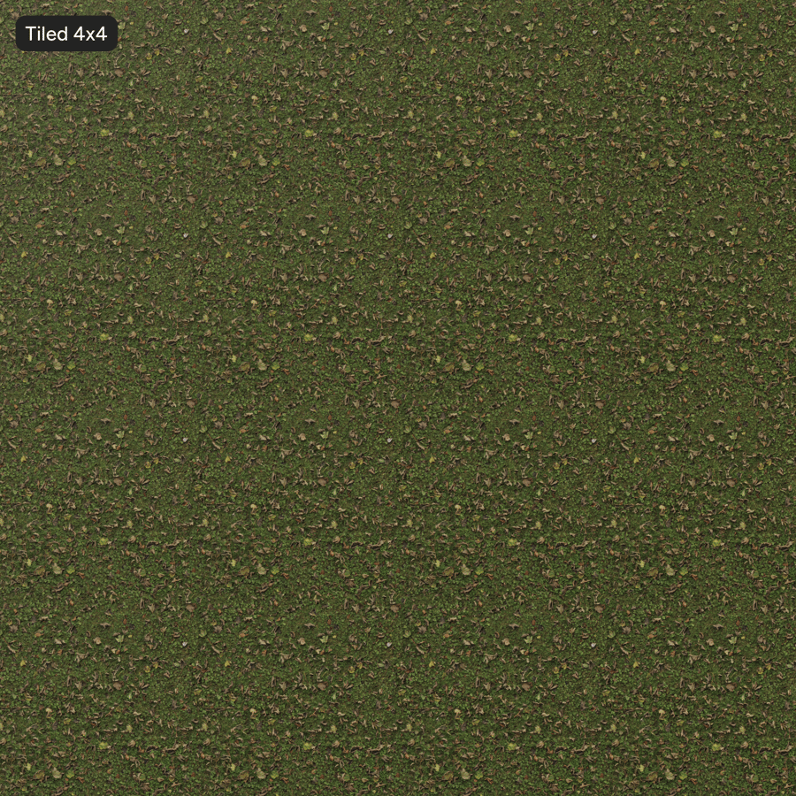 Herbstblätter auf Klee und Gras Textur