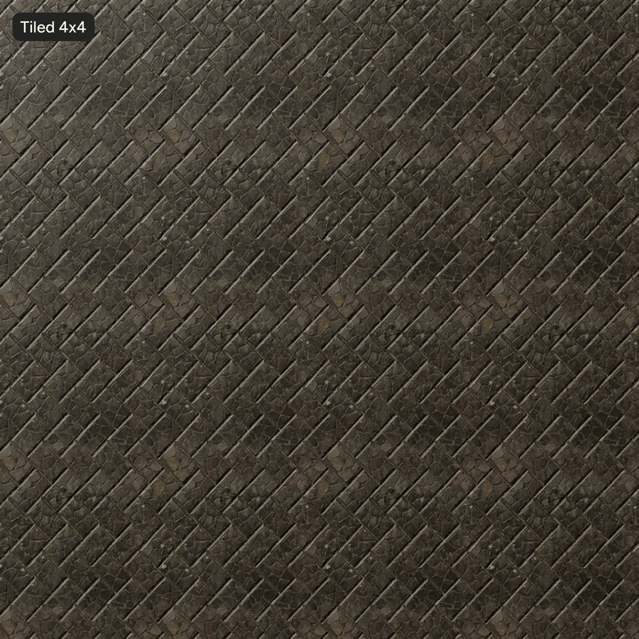 Tekstur Dinding Penahan Beton Tulang Herringbone yang Dipakai