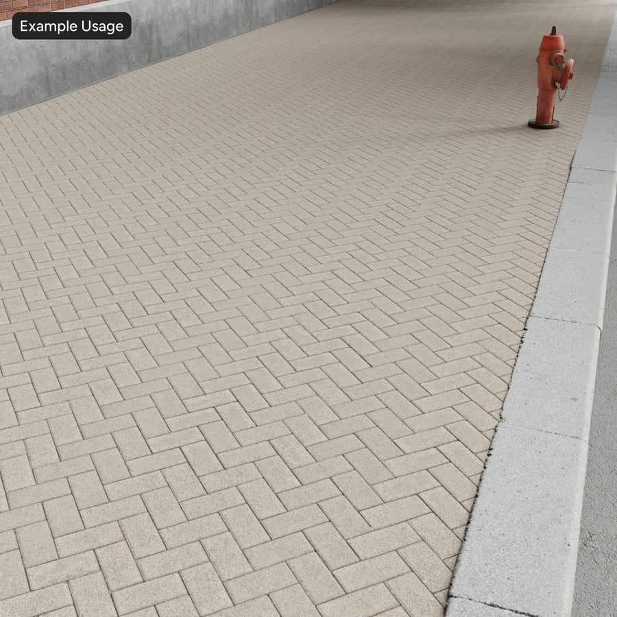 Aggregate Herringbone Concrete Paver Texture