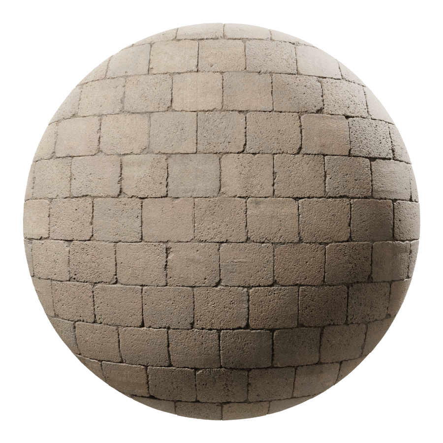 Worn Running Concrete Paver Texture, Beige