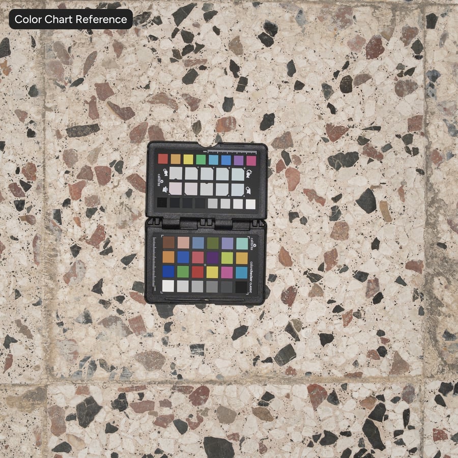 Kirli Gökkuşağı Terrazzo Karo Dokusu