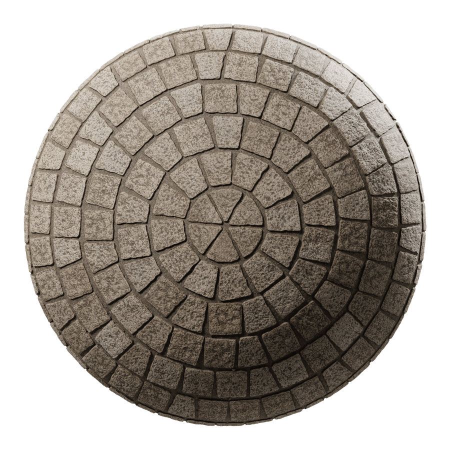 Kreis gemustertes Kopfsteinpflaster Textur