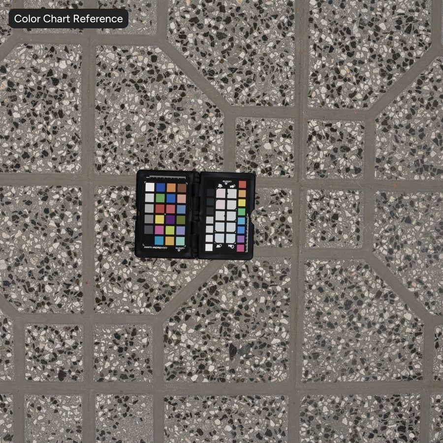 Aggregat Terrazzo-Steinpflasterstruktur, grau