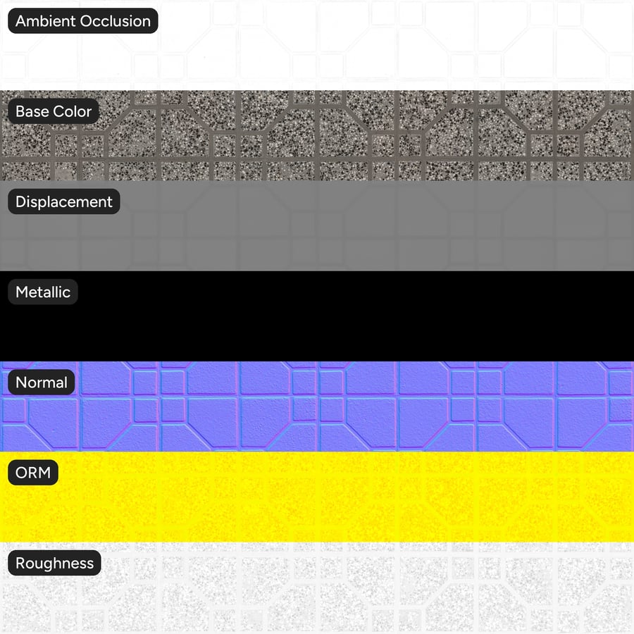 Aggregat Terrazzo-Steinpflasterstruktur, grau