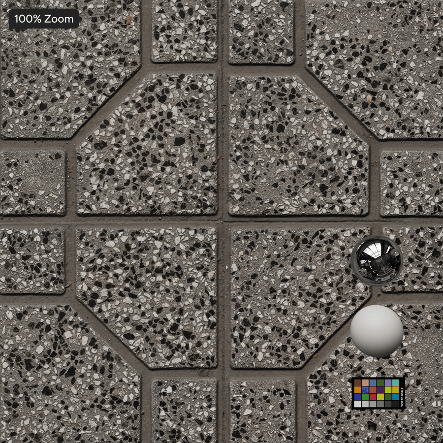Aggregat Terrazzo-Steinpflasterstruktur, grau