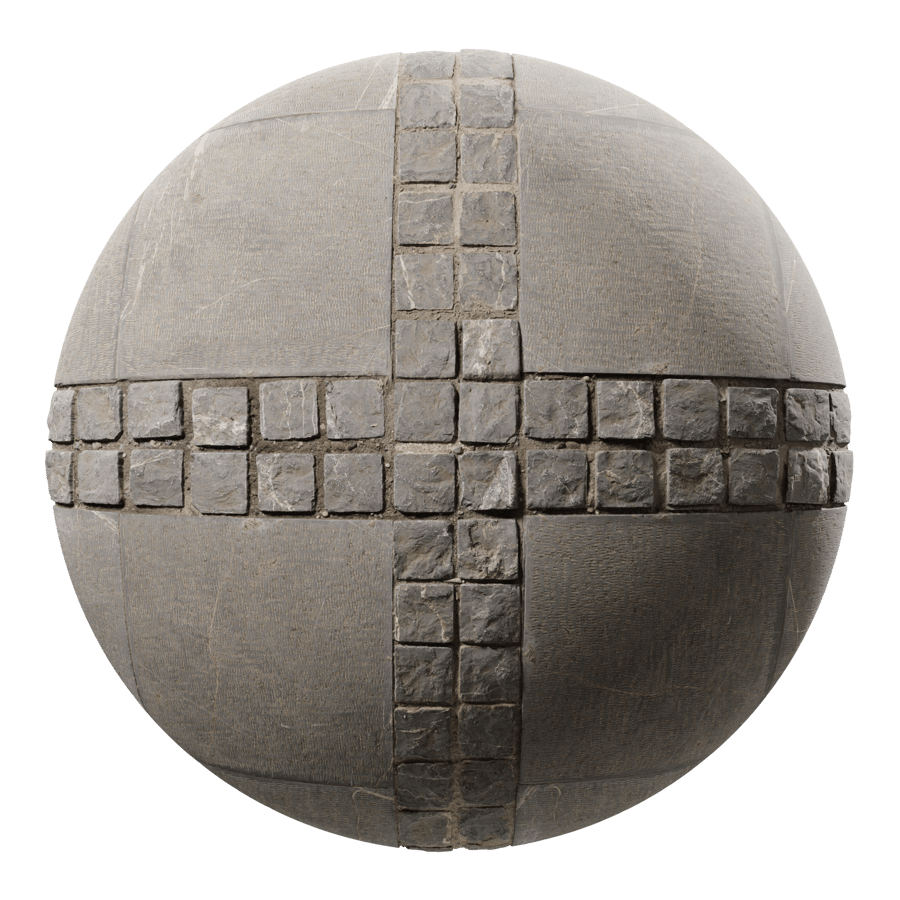 Cobblestone with Stone Floor Texture