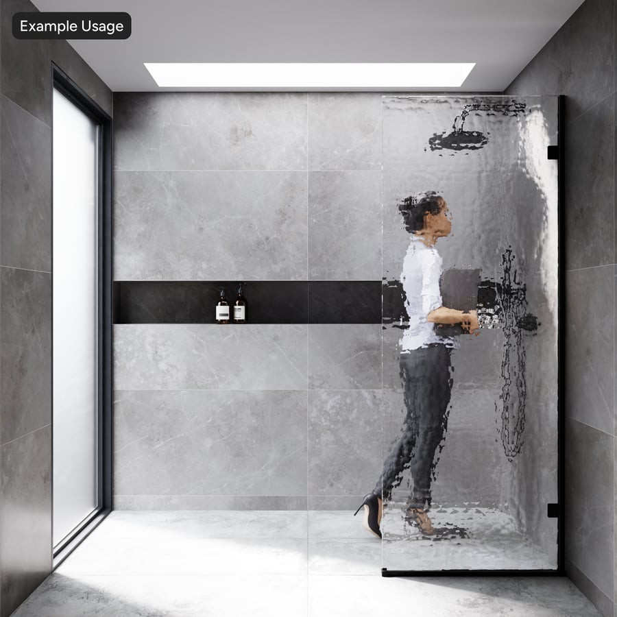Cristal Decorativo Transparente Textura Martillada
