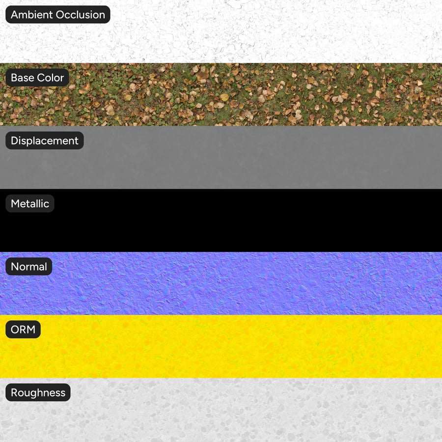 Folhas de outono sobre relva Textura