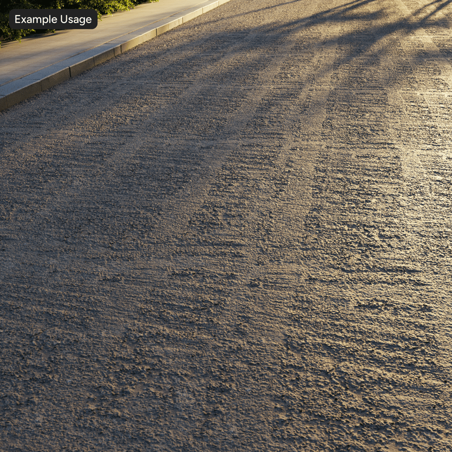 Tire Marks on Rough Dirt Road Texture