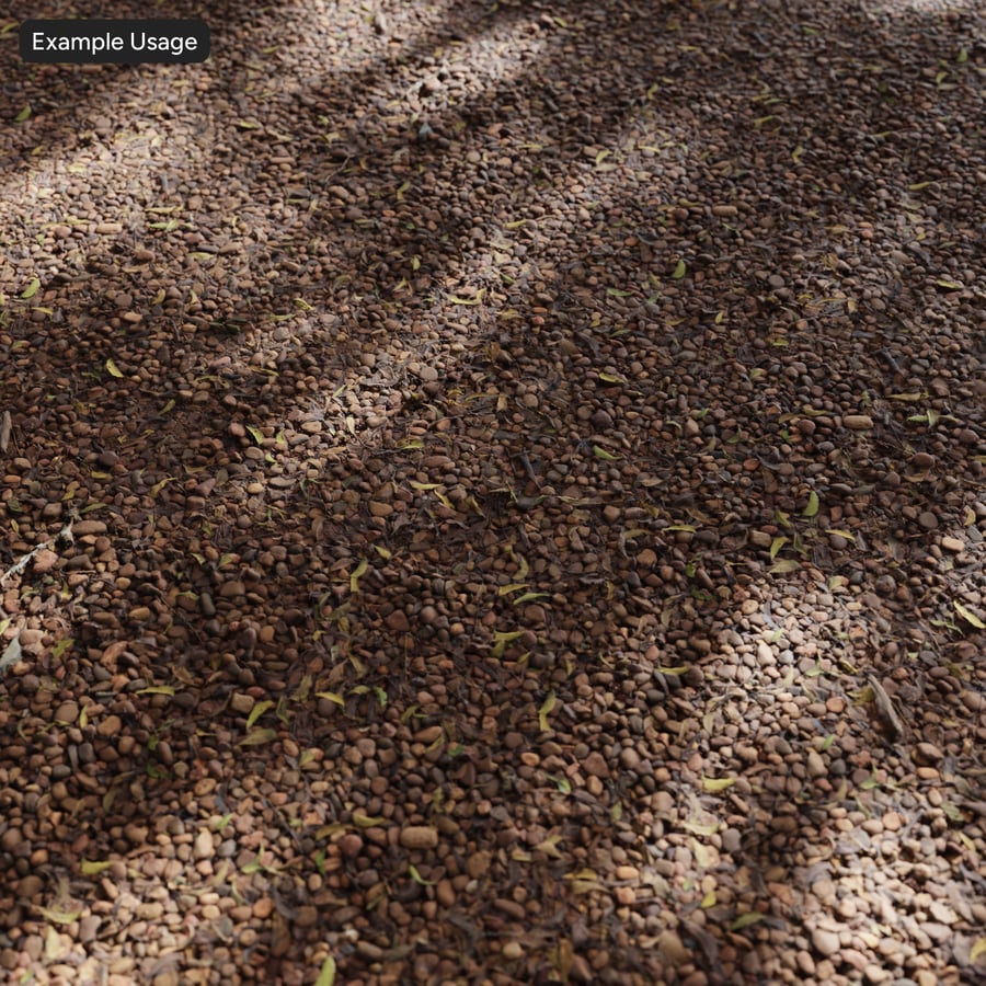 Hojas de otoño sobre textura de grava rocosa