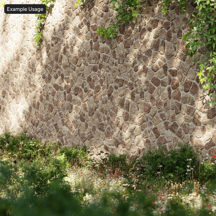 Trama del muro in pietra del campo di macerie