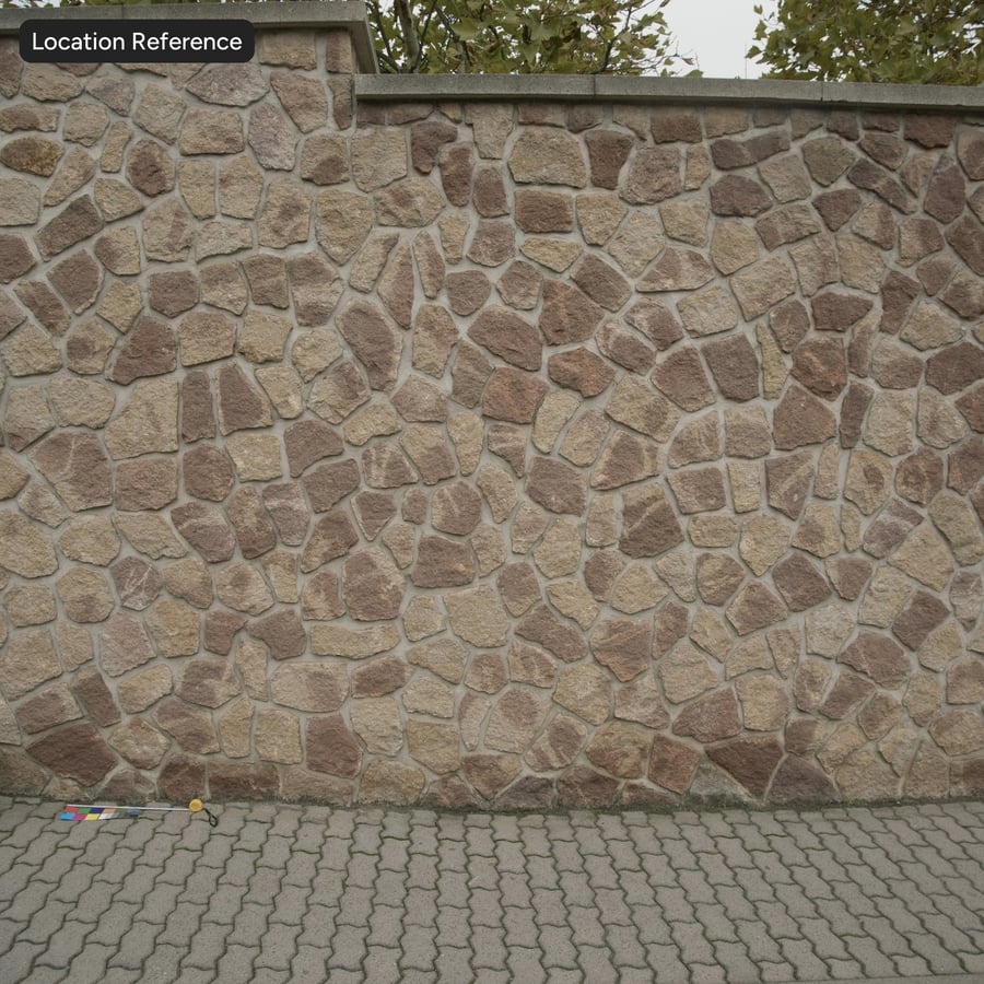 Trama del muro in pietra del campo di macerie