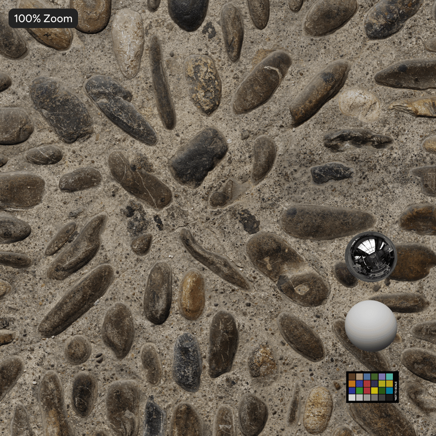 Decorative Large Pebble Cobblestone Texture