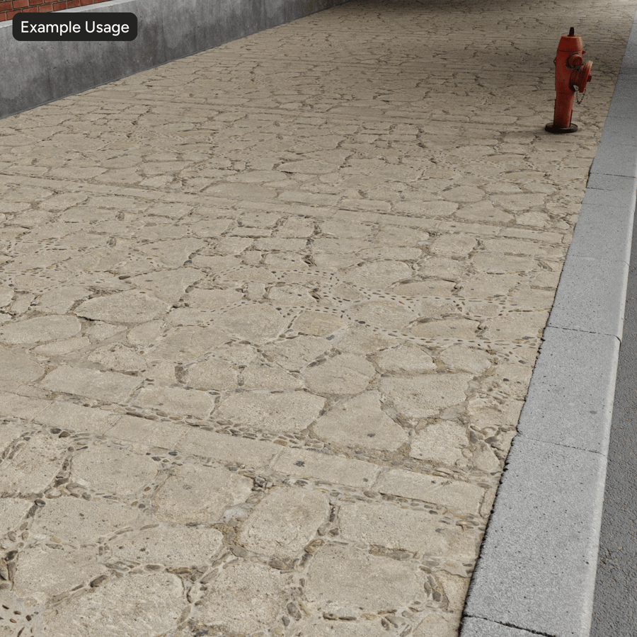 Mixed Cobblestone Paver Texture