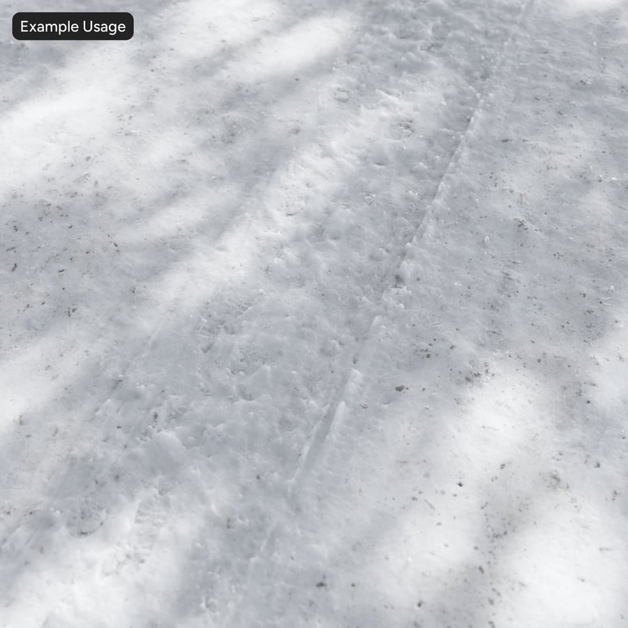 雪面のタイヤ痕