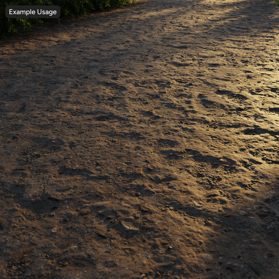 Worn Rocky Dirt Road Texture