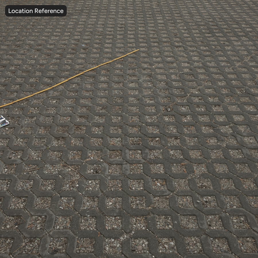 Gravel Fill on Grid Pavers Texture