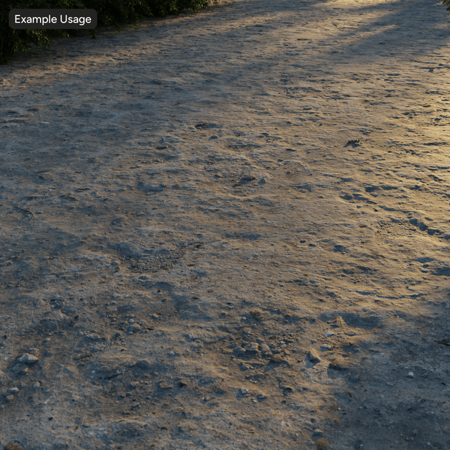 Χώμα καλυμμένο με διαβρωμένο σκυρόδεμα Υφή δαπέδου