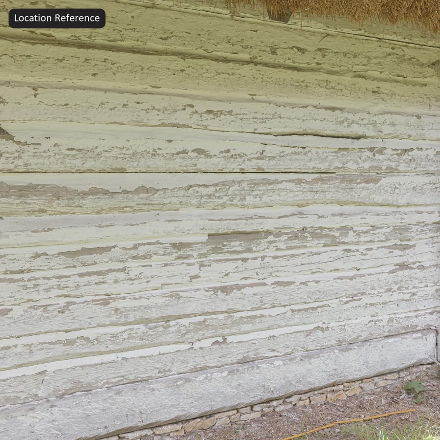 Textura de pared de revestimiento de troncos de madera descascarillada, crema