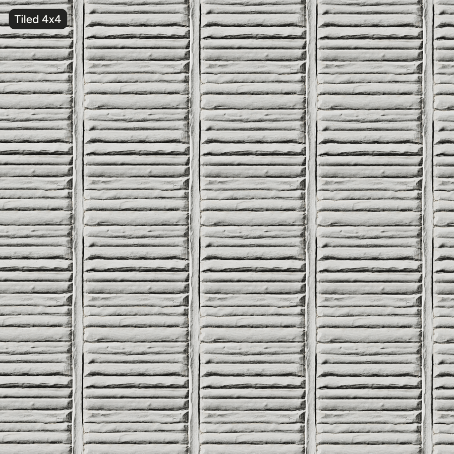 Painted Wood Log Siding Wall Texture, White