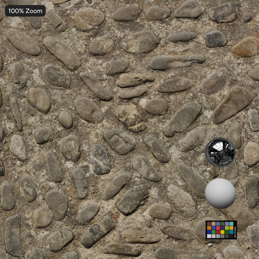 Decorative Medium Pebble Cobblestone Texture