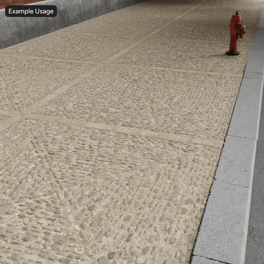 Decorative Medium Pebble Cobblestone Texture