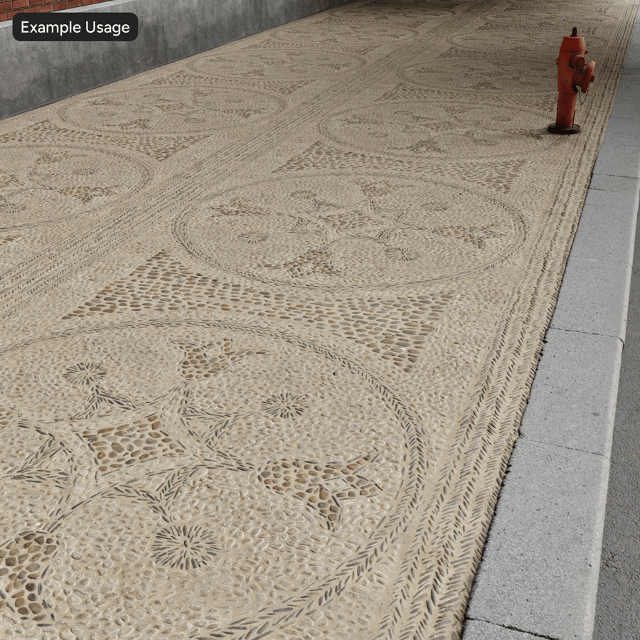 Textura decorativa de calçada de paralelepípedos