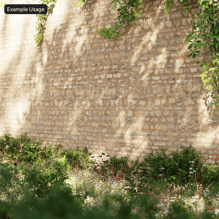 Gammal Mortared Slim Stone Block Wall Texture