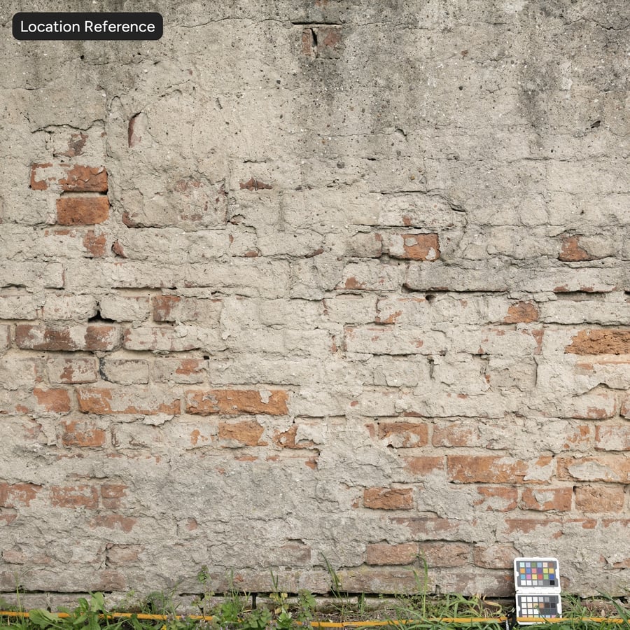 Intonaco vecchio su muro di mattoni
