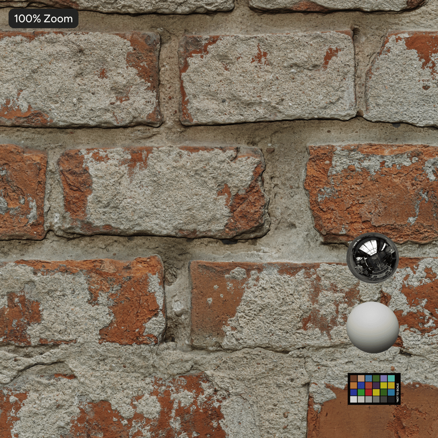Old Plaster on Brick Wall Texture
