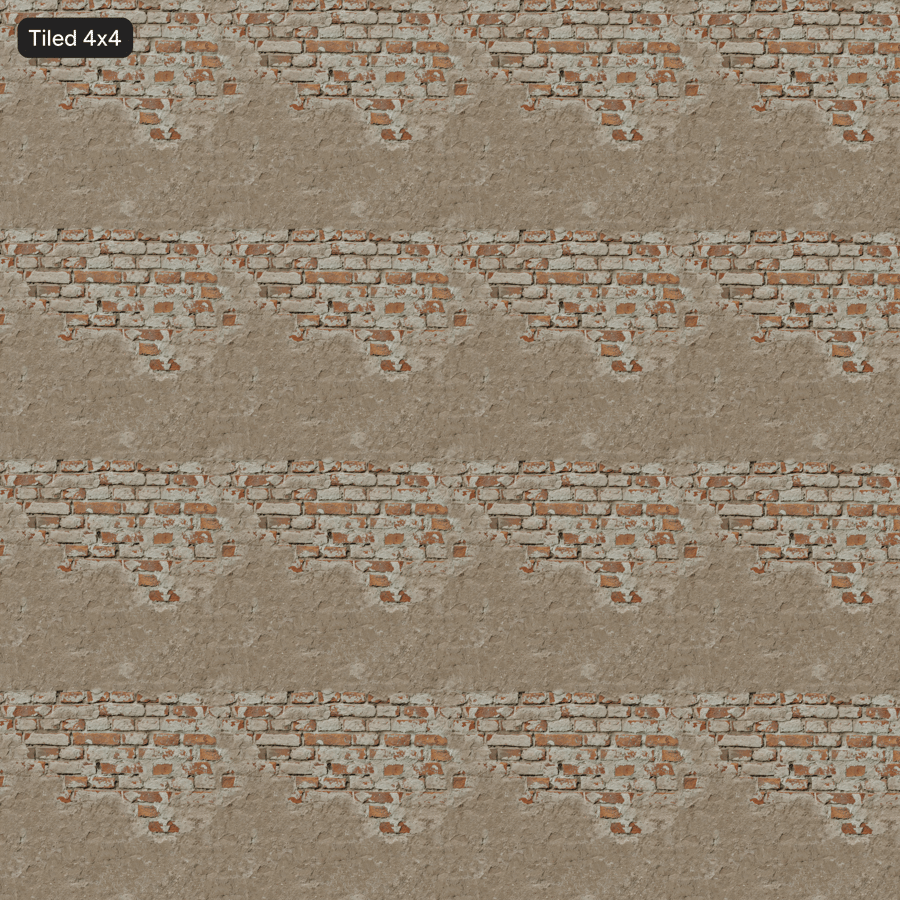 Old Plaster on Brick Wall Texture
